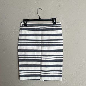 J. Crew Nautical Stripe Pencil Skirt